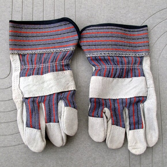 Leather Palm Work Gloves Multi-Use Work Glove1 Pair Protective Industrial safety - Picture 1 of 5